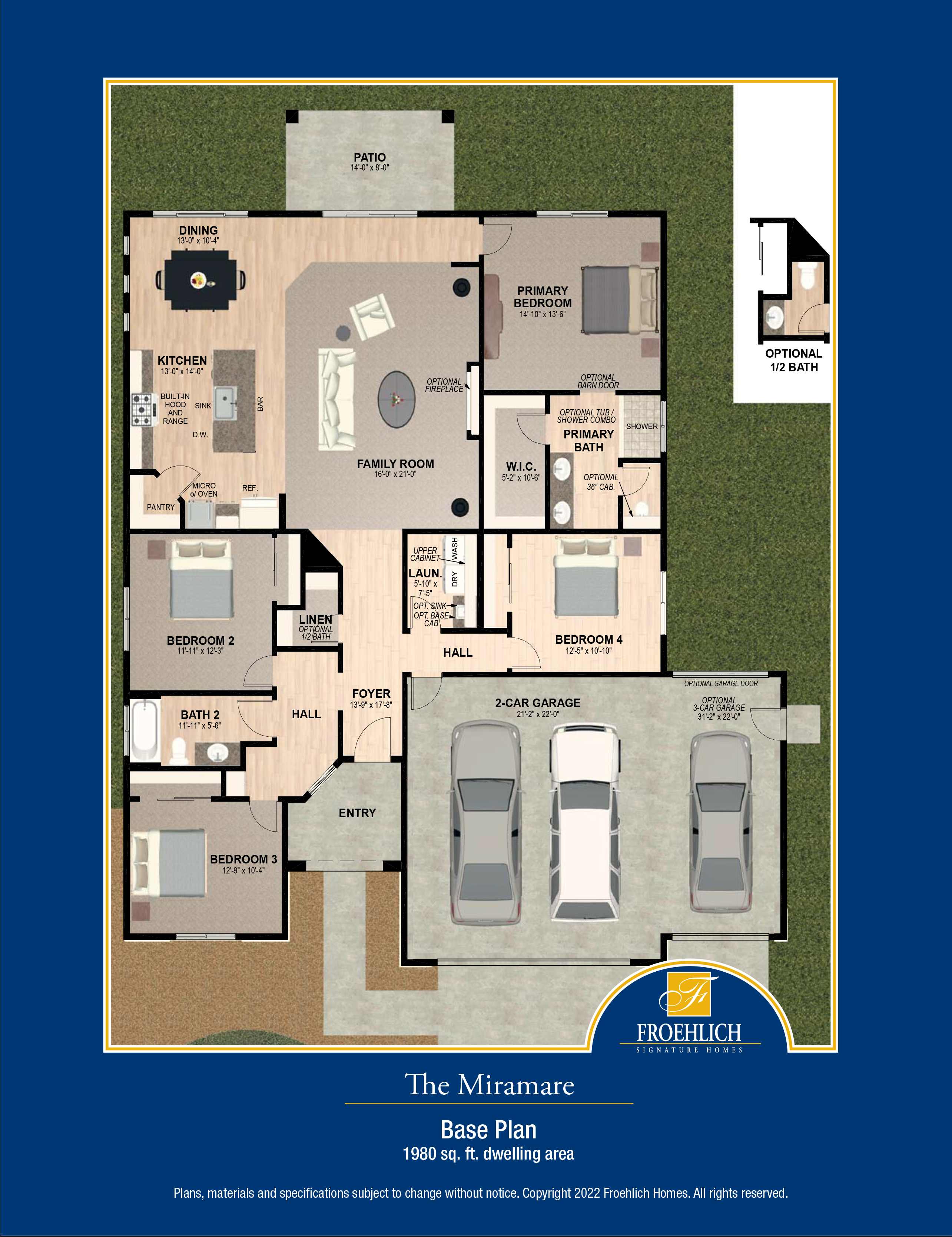 MiramarePlus (The Enclave) Front Floorplan 4-24